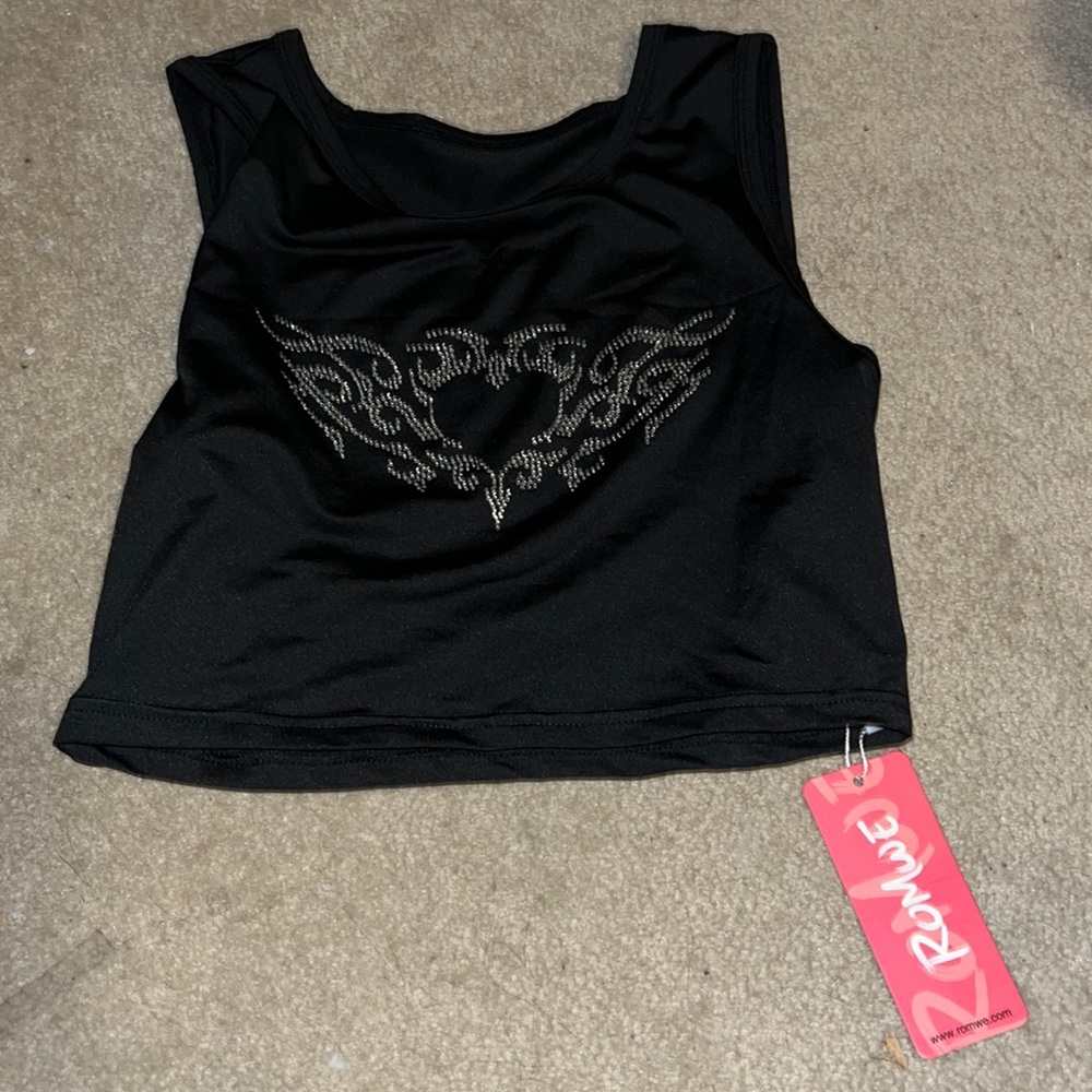 Y2K Rhinestone Crop Top | New
